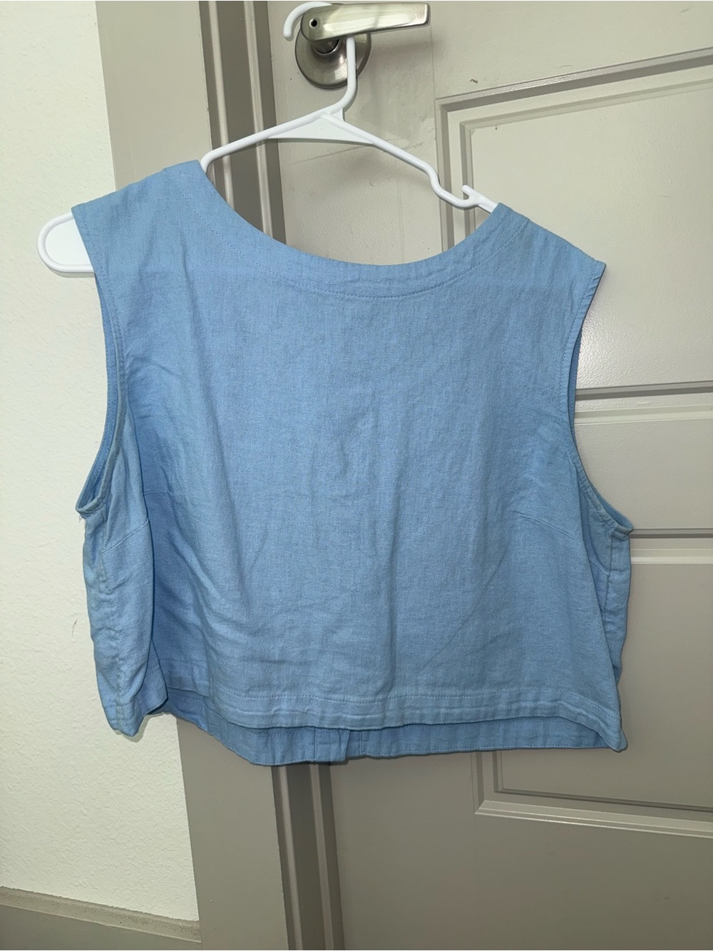 a new day Light Blue Sleeveless Crop Top